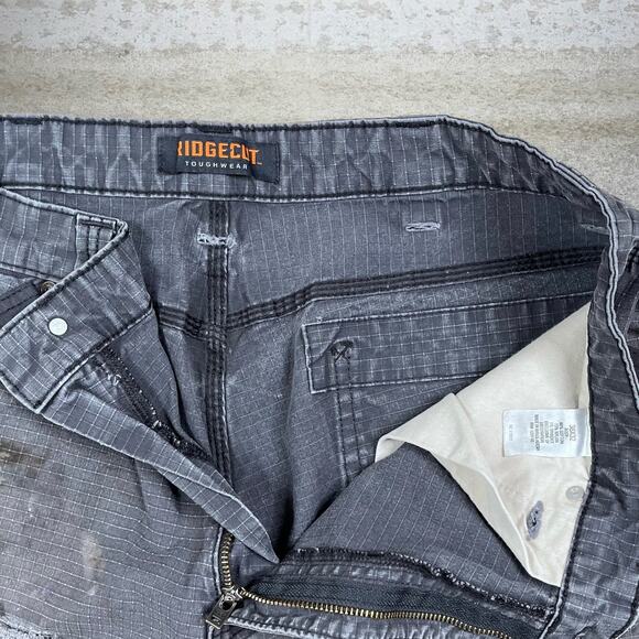 Vintage Y2K Ridge Cut Carpenter Pants 38x32 Relaxed Fit Iron Grey Double Knees - Picture 4 of 6